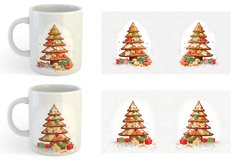 Watercolor Gingerbread Tree | Mug sublimation design Product Image 5