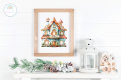 Watercolor Gingerbread House Sublimation Product Image 3