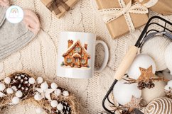 Watercolor Gingerbread House Sublimation Product Image 4