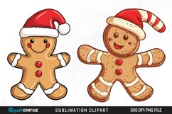 Watercolor Gingerbread Man Clipart Bundle Product Image 3