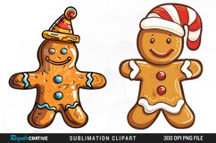 Watercolor Gingerbread Man Clipart Product Image 1