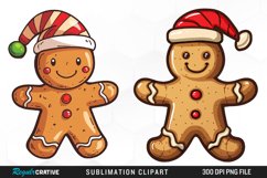 Watercolor Gingerbread Man Clipart Product Image 1