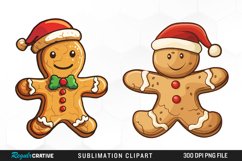 Watercolor Gingerbread Man Clipart Product Image 1