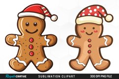 Watercolor Gingerbread Man Clipart Product Image 1