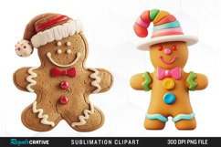 Watercolor Gingerbread Man Exquisite Clipart Product Image 1