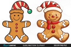 Watercolor Gingerbread Man Exquisite Clipart Product Image 1
