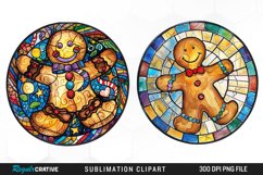 Stained Glass Gingerbread Man Graphics Clipart Product Image 1