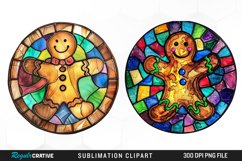 Stained Glass Gingerbread Man Graphics Clipart Product Image 1