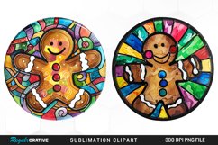 Stained Glass Gingerbread Man Design Clipart Product Image 1