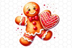 Watercolor Gingerbread Man Sublimation Clipart