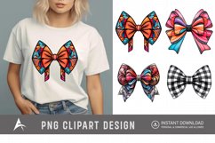 Watercolor Gingham Bows Clipart Product Image 1