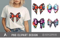 Watercolor Gingham Bows Clipart Product Image 1