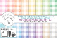 watercolor gingham pastel digital paper sublimation design scrapbooking mugs tumblers 1