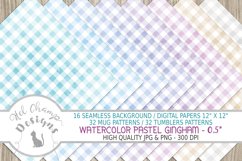 watercolor gingham pastel digital paper sublimation design scrapbooking mugs tumblers 6