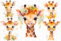 Watercolor Giraffe Clipart