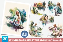 Watercolor Girl by the River Clipart Bundle,Cottage Clipart,Sublimation Designs,Watercolour Clipart,PNG Bundle,Clipart Bundle,Commercial Use,Cosy Farmhouses,Printable Watercolor,Mug Journal Designs,House Home Clipart,Digital Clipart,Country Clipart,Scener