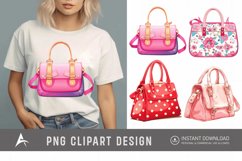 Watercolor Girls Modern beautiful Cute Purse Clipart Product Image 1