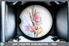 GorgeousWatercolor Car Coaster design.