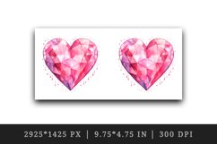 Watercolor glamour pink heart shape sparkle shining diamond love 20 oz tumbler skinny mug wrap clipart t-shirt sublimation printable design