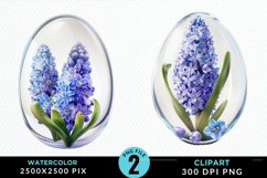 Watercolor Glass Egg With Flower Clipart Bundle Product Image 4