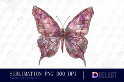 Glitter Pink Butterfly Graphics Clipart Product Image 1
