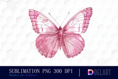 Glitter Pink Butterfly Graphics Clipart Product Image 1