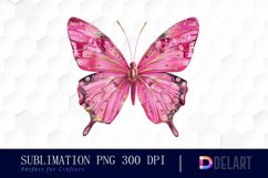 Glitter Pink Butterfly Graphics Clipart Product Image 1