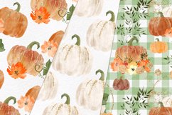Watercolor Glitter Pumpkins Digital Paper Product Image 3