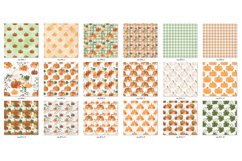 Watercolor Glitter Pumpkins Digital Paper Product Image 5