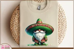 Cinco De Mayo Watercolor Gnome png, Sombrero Mexican Gnome Product Image 4