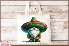 Cinco De Mayo Watercolor Gnome png, Sombrero Mexican Gnome Product Image 2