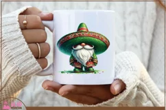 Cinco De Mayo Watercolor Gnome png, Sombrero Mexican Gnome Product Image 3