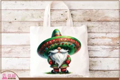 Cinco De Mayo Watercolor Gnome png, Sombrero Mexican Gnome Product Image 2