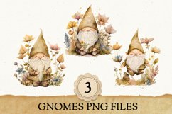 Gnome clipart, Gnome png, Watercolor gnome sublimation Product Image 1