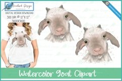 watercolor goat clip art