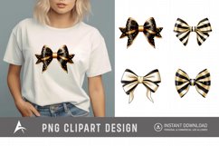 Watercolor Gold Bow Clipart Product Image 1