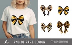 Watercolor Gold Bow Clipart Product Image 1