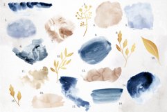 Gold Foil &amp; Watercolor Decorative Elements - PNG Overlays Product Image 3