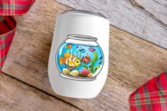 Watercolor Goldfish Bowl Clipart Bundle Product Image 5
