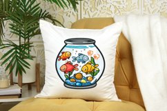 Watercolor Goldfish Bowl Clipart Bundle Product Image 7