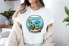 Watercolor Goldfish Bowl Clipart Bundle Product Image 2