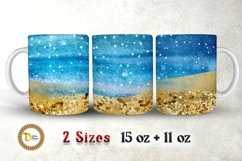 Watercolor Glitter Mug Sublimation Bundle |11-15 Oz Mug Wrap Product Image 2