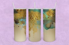 Watercolor Gold Tumbler Sublimation Design for 20oz Product Image 1