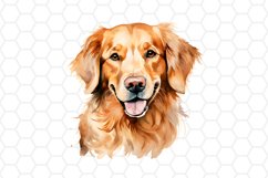 Watercolor Golden Retriever Clipart