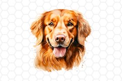Watercolor Golden Retriever Clipart