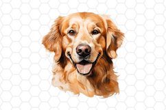 Watercolor Golden Retriever Clipart