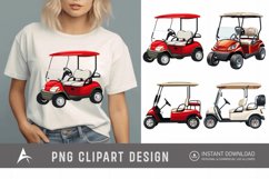 Watercolor Golf Cart Clipart Product Image 1