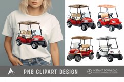Watercolor Golf Cart Clipart Product Image 1