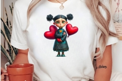 Watercolor gothic valentines day clipart Product Image 3