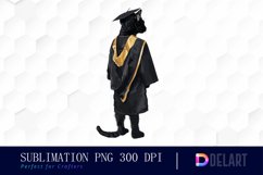 Graduation Animals Back View Watercolor Clipart Product Image 1